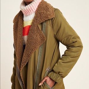 Anthropologie Sherpa Lined Parka Jacket